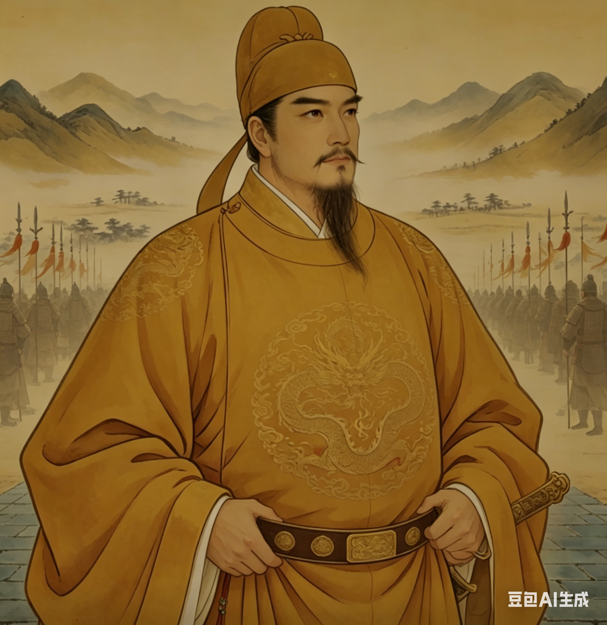 赵匡胤年轻画像